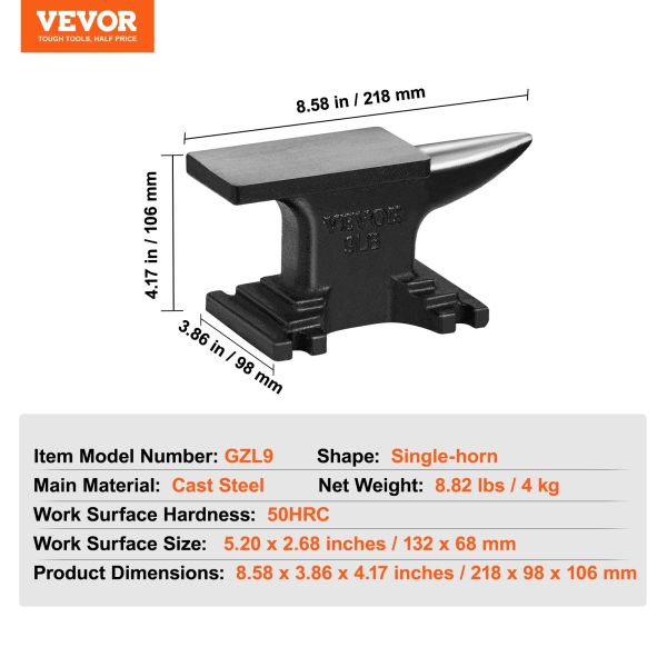 Nicovală vevor 4 kg, oțel turnat