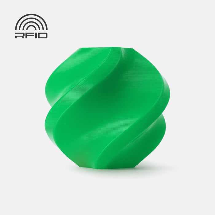 Filament Bambu Lab PLA Basic — Bambu Green (10501), 1 kg, fără bobină (Refill)