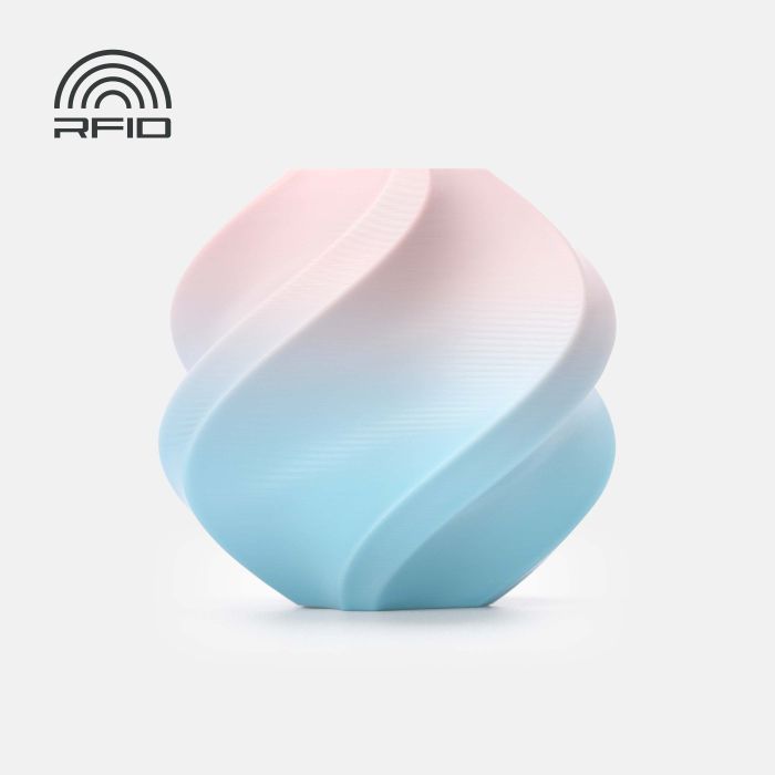 Filament Bambu Lab PLA Basic Gradient — Cotton Candy Cloud (10907), 1 kg, cu bobină