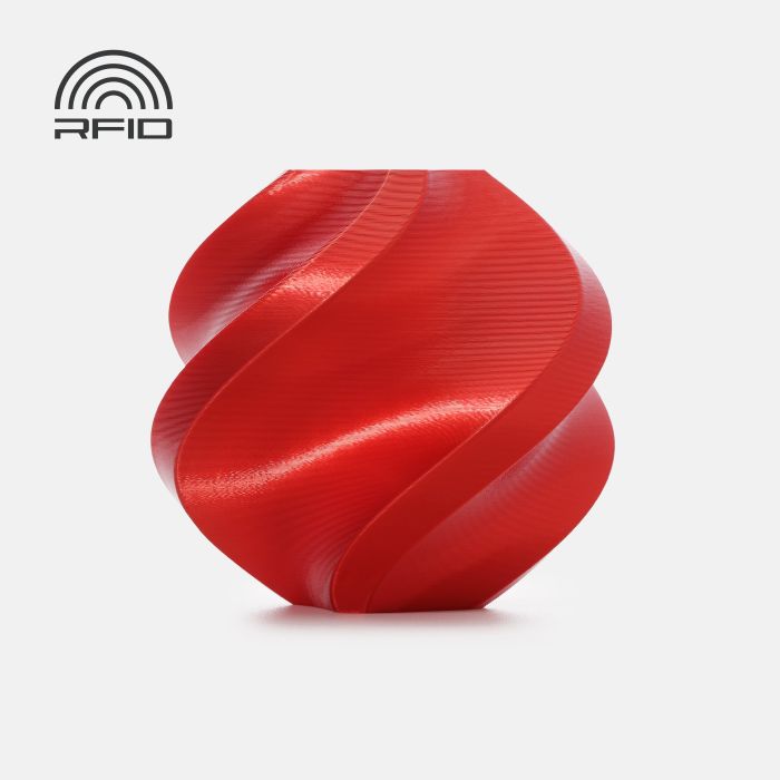 Filament Bambu Lab PLA Silk+ — Candy Red (13205), 1 kg, cu bobină