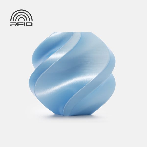 Филамент Bambu Lab PLA Silk+ — Baby Blue (13603), 1 kg, с катушкой