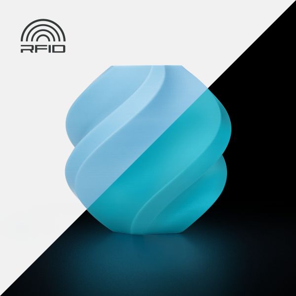 Филамент Bambu Lab PLA Glow — Glow Blue (15600), 1 kg, с катушкой
