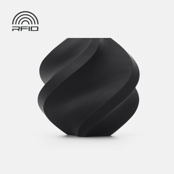 Филамент Bambu Lab PLA Pure — Absolute Black (17101), 1 kg, без катушки (Refill)