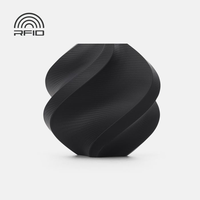 Filament Bambu Lab PLA Pure — Absolute Black (17101), 1 kg, cu bobină