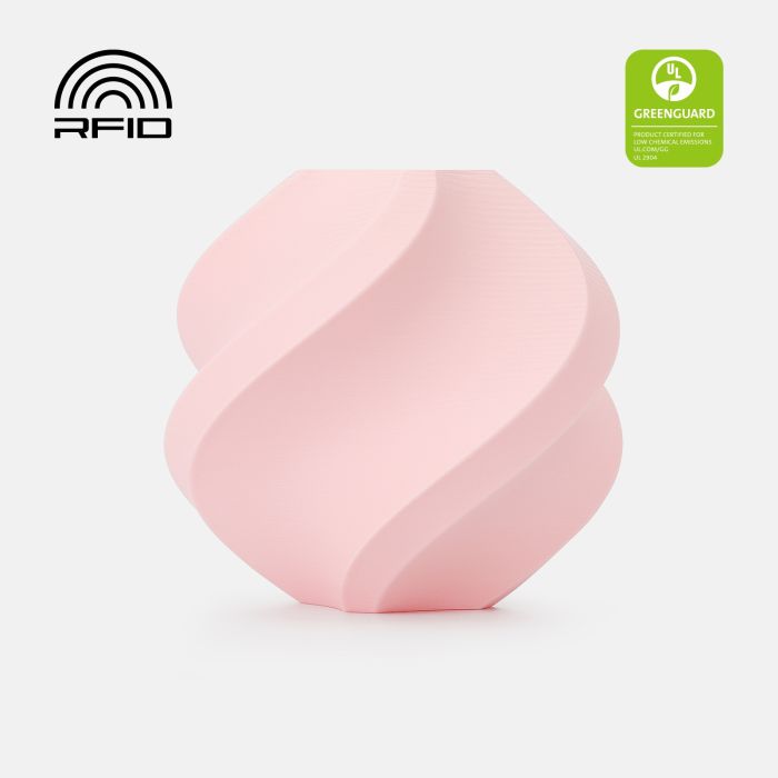 Filament Bambu Lab PLA Pure — Milky Pink (17200), 1 kg, fără bobină (Refill)
