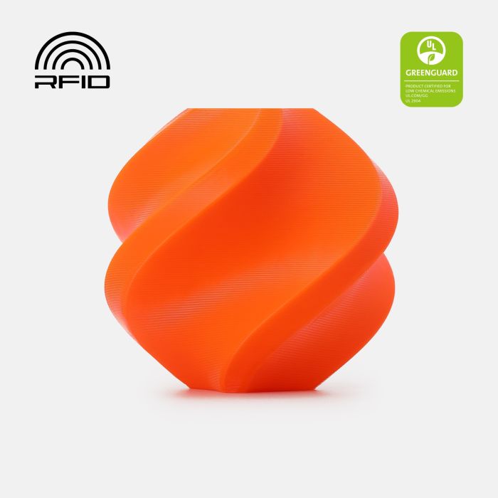 Filament Bambu Lab PETG Basic — Orange(30301), 1 kg, fără bobină (Refill)