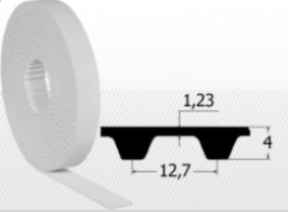 Curea H/050 PU-steel metru liniar, Elatech