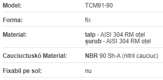 Suport antivibratie inox d=55 | M10x70 TCM 113 1200kg