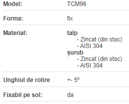 Suport TCM 96 M16x145