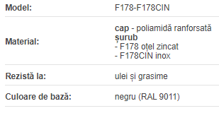 Buton stea cu sase colturi si surub | F178-30 M05X40