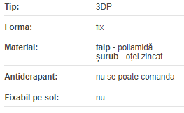 Suport fix pentru solicitari mici d=30 M08x48