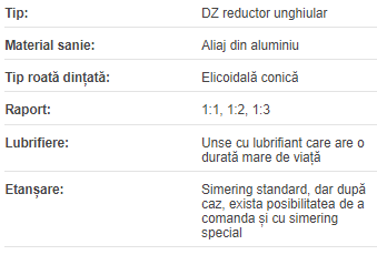 Reductor unghiular DZ10FS2FAC i=1:1 F8mm