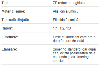 Reductor unghiular ZP 30S-4PAB 1/1 AX=19mm