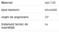 Grup conic cu dinti elicoidali Paloid m=2 Z=18-18 (1:1)