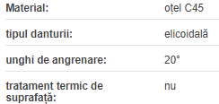 Grup conic cu dinti elicoidali | m=2 Z=16/32 (1:2)