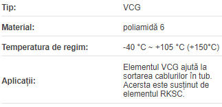 Element de sortare cablu VCG-22 (d=22mm D=25,5mm)