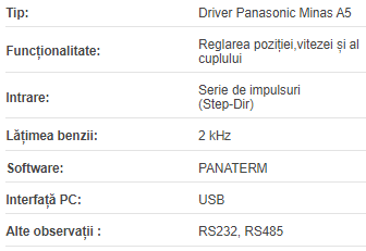 Mot MINAS A5 driver / 0200 W | 1f 230V