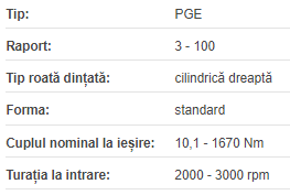 Reductor planetar PGE70-03-P2