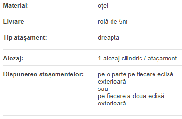 Lant 06A-1 SA-1 dispunere dreapta, alternativ|2 zale cu atasament (interior-exterior), 2 zale libere