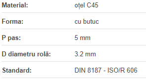 Roata de lant 03B-1 Z=12