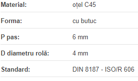 Roata de lant 04B-1 Z=09