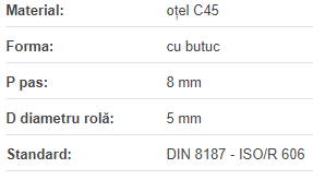 Roata de lant 05B-1 Z=08