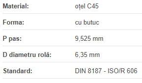 Roata de lant 06B-1 Z=08