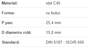 Roata de lant 16B-1 Z=09