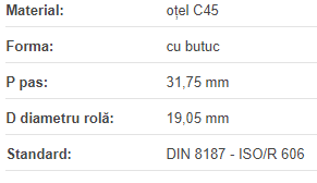 Roata de lant 20B-1 Z=09