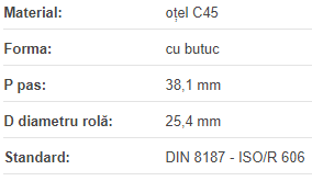 Roata de lant 24B-1 Z=09