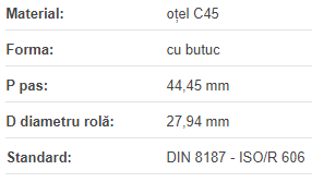 Roata de lant 28B-1 Z=09