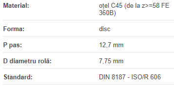 Roata disc pentru lant 081-1 Z=14