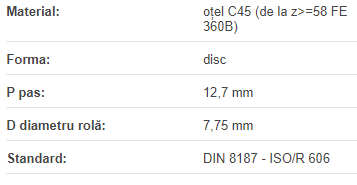 Roata disc pentru lant 081-1 Z=11