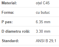 Roata de lant 04A-1 Z=10 ASA25
