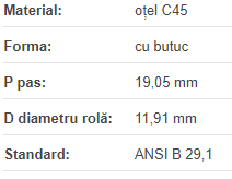 Roata de lant 12A-1 Z=11 ASA60