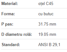 Roata de lant 20A-1 Z=09 ASA100