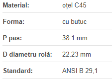 Roata de lant 24A-1 Z=09 ASA120