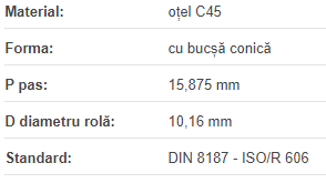 Roata de lant 10B-1 Z=14 BC1108