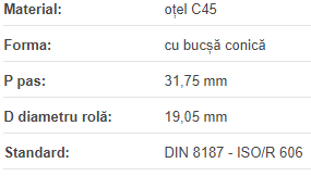 Roata de lant 20B-1 Z=15 BC2517