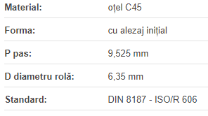 Roata de lant 06B-1 Z14 pt doua lanturi simple