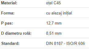 Roata de lant 08B Z14 pt doua lanturi simple