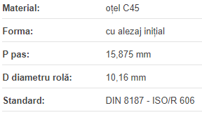 Roata de lant 10B Z13 pt doua lanturi simple