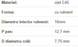 Roata de tensionare 083 Z=15 S