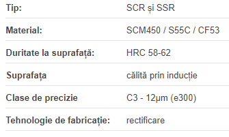 Surub cu bile rectificat 32x10 dreapta C3 Limon