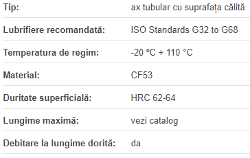 Ax de precizie tubular WH16 | D=16mm d=7mm CK60