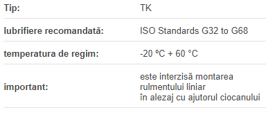 Rulment liniar TK-20-UU (d=20mm D=32mm B=45mm)