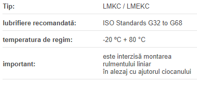 Rulment Liniar NLMEKC-12-UU DTE (d=12mm D=22mm L=61mm)