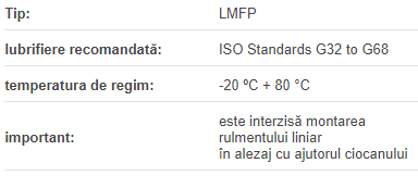 Rulment Liniar NLMFP-12-UU DTE (d=12mm D=21mm L=30mm)