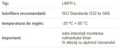 Rulment Liniar NLMFP-12L-UU DTE (d=12mm D=21mm L=57mm)