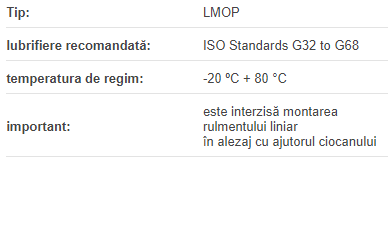 Rulment liniar, cilindric LM30UU-OP DTE (d=30mm D=45mm L=64mm)